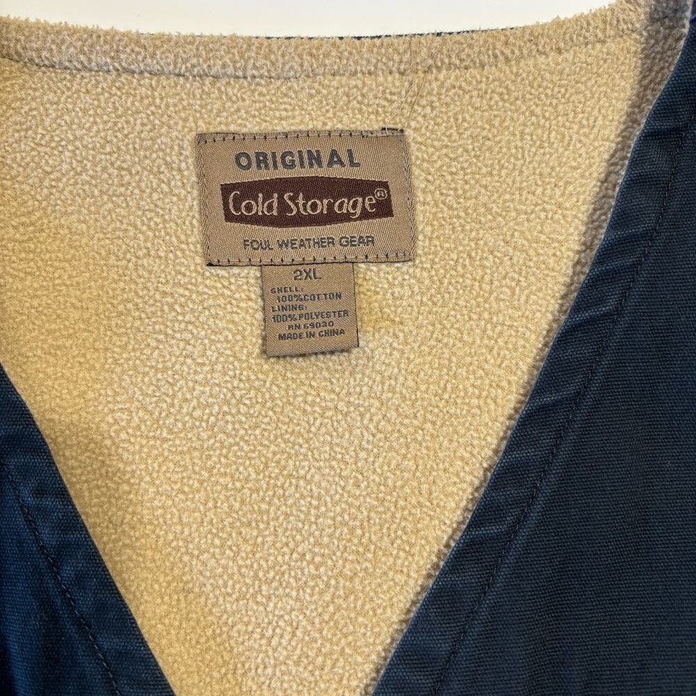 Cold Storage Green And‎ Blue
Fleece Lined Zip Front Cotton Vest Men's Size 2XL - Picture 7 of 7